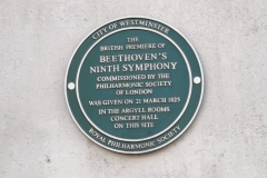 Commemoration of Beethoven's 9th Symphony on the site of The Argyle Rooms
