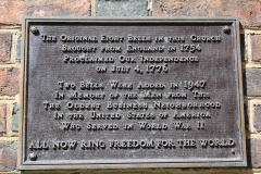 Plaque at Christ Church Philadelphia