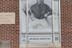 Francis Johnson display on the walls of The Library Company of Philadelphia