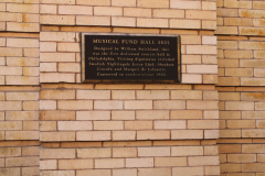 Plaque outside the Musical Fund Hall