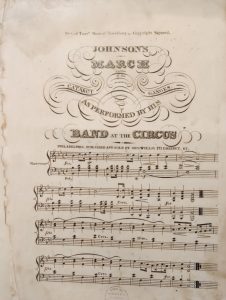 First page of pianoscore for Johnson's piece.